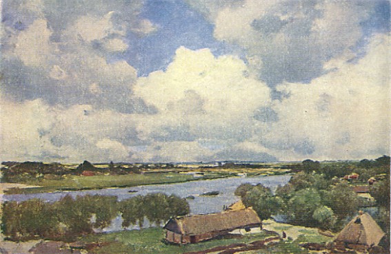 Image - Serhii Vasylkivsky: Village by the River (1900).